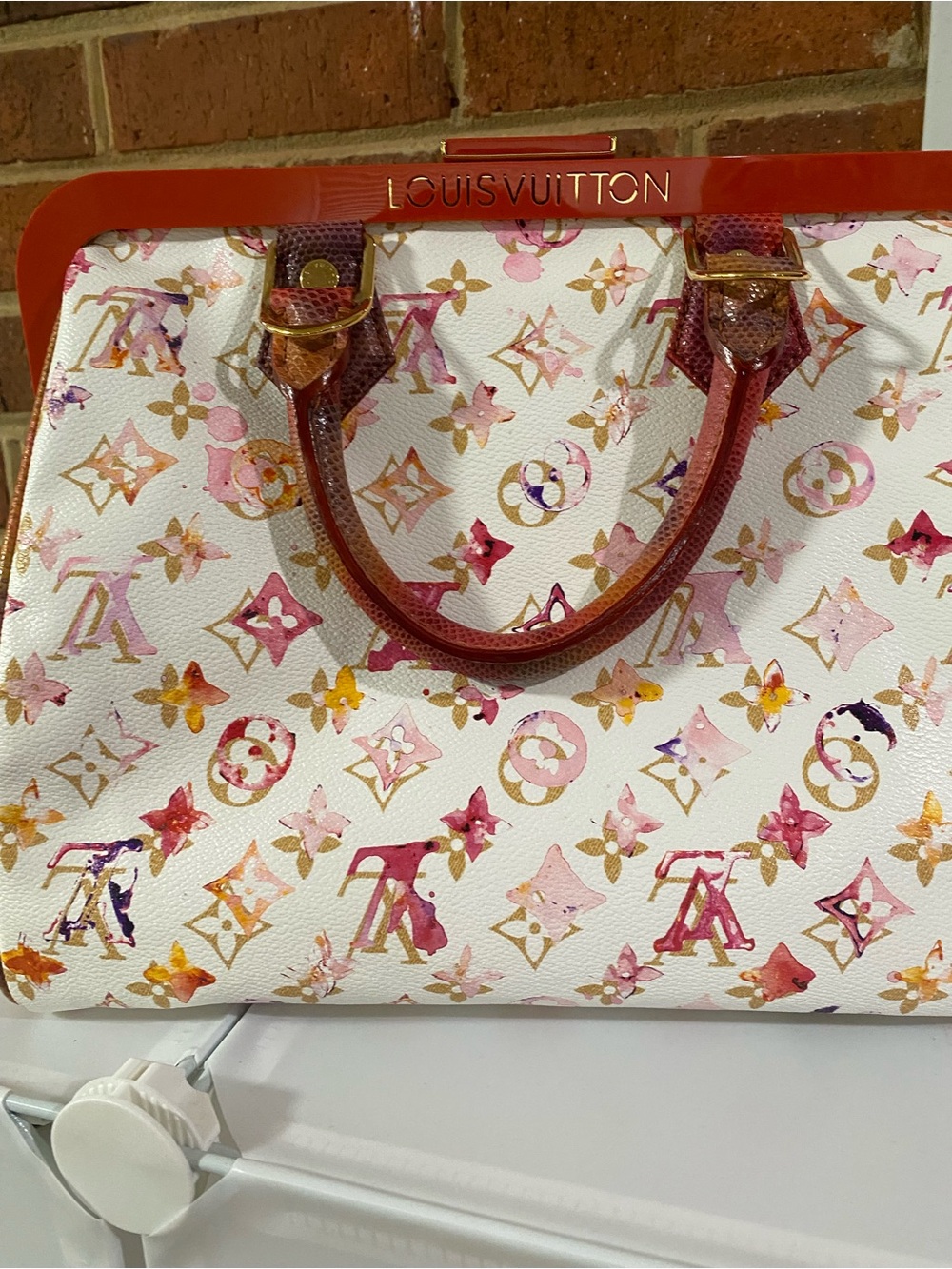 Louis Vuitton Watercolor Aquarelle Frame Speedy White - Picture 8 of 16